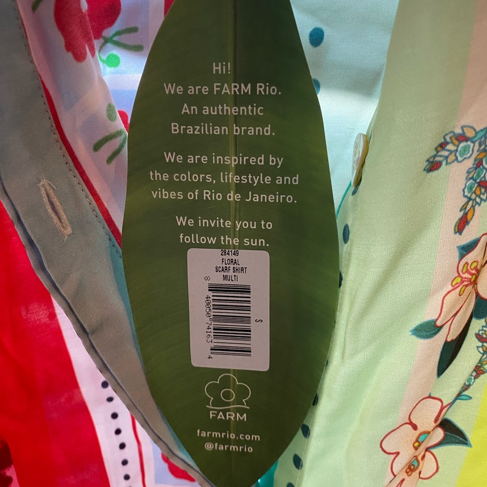 FARM Rio Scarf Print Top - Picture 4 of 5